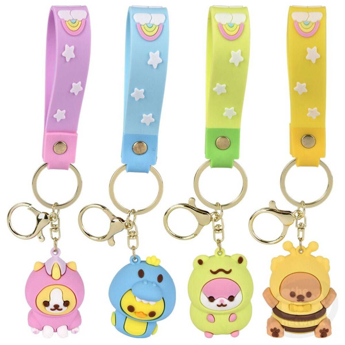 Kawaii Animal Wristlet Clip On 2" - Twirls + Twigs