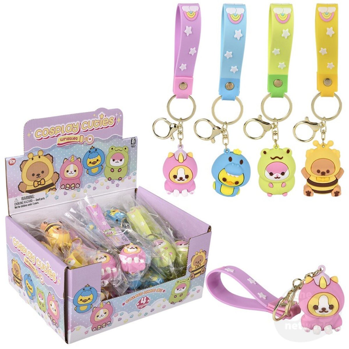 Kawaii Animal Wristlet Clip On 2" - Twirls + Twigs