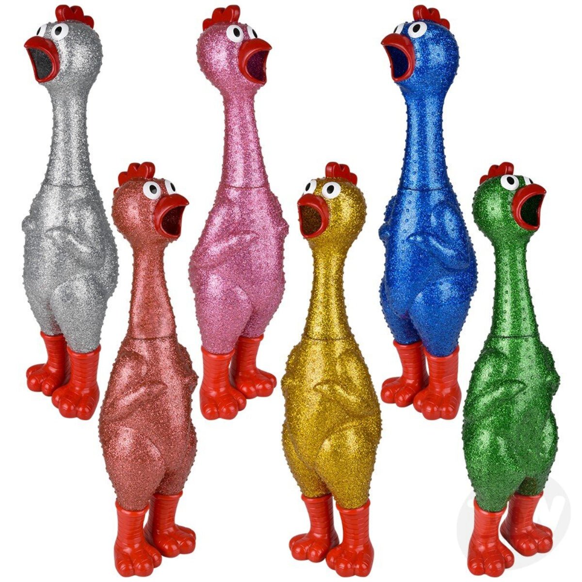 GIANT GLITTER SPARKLE RUBBER CHICKEN-24" - Twirls + Twigs