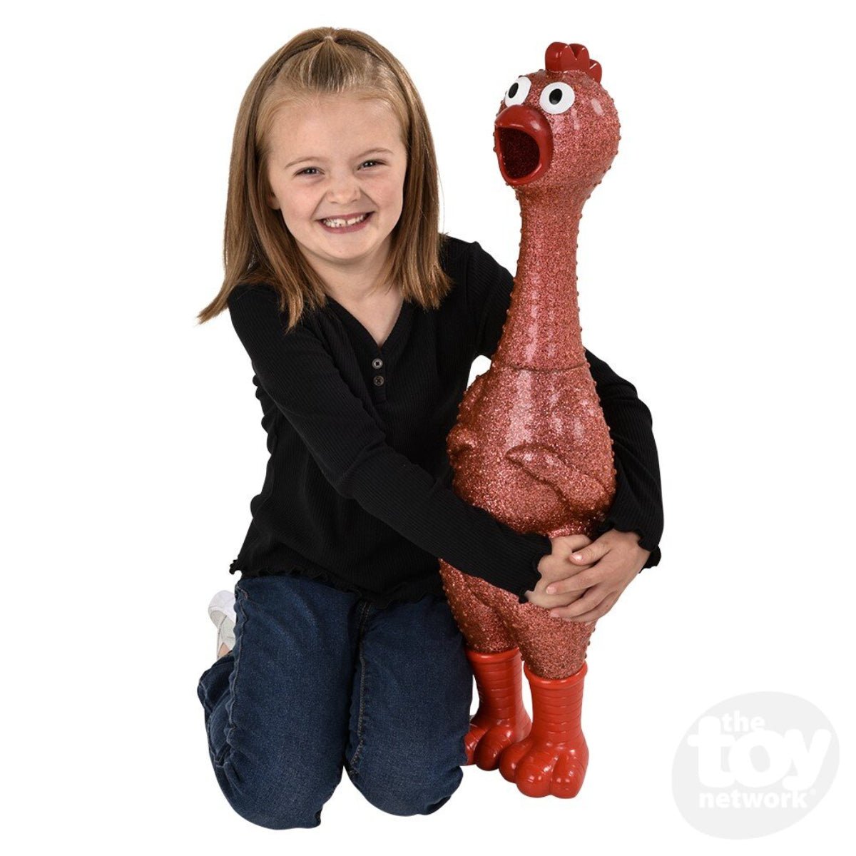 GIANT GLITTER SPARKLE RUBBER CHICKEN-24" - Twirls + Twigs