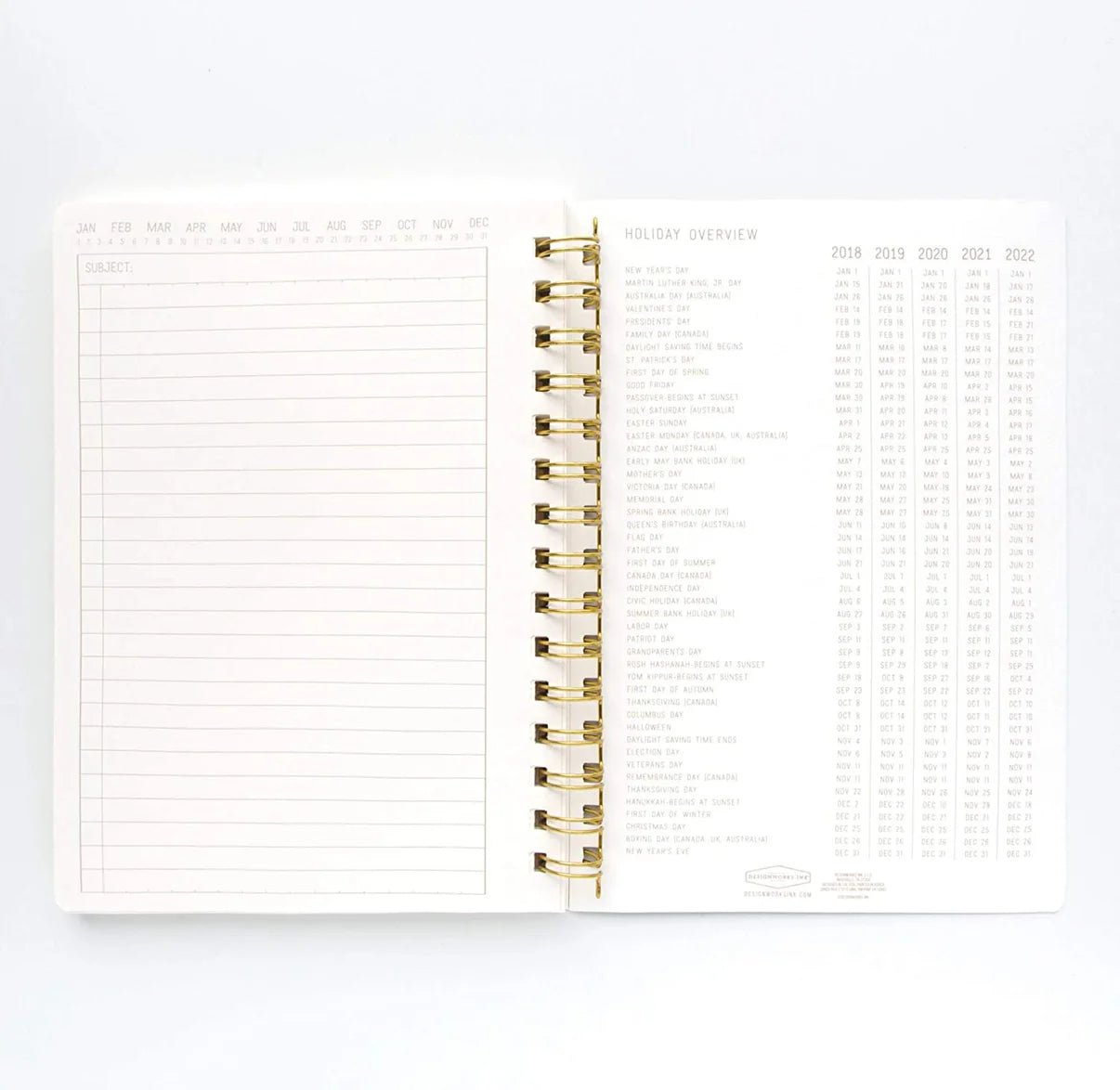 Textured Paper Twin Wire Notebook - Small Juniper - Twirls + Twigs