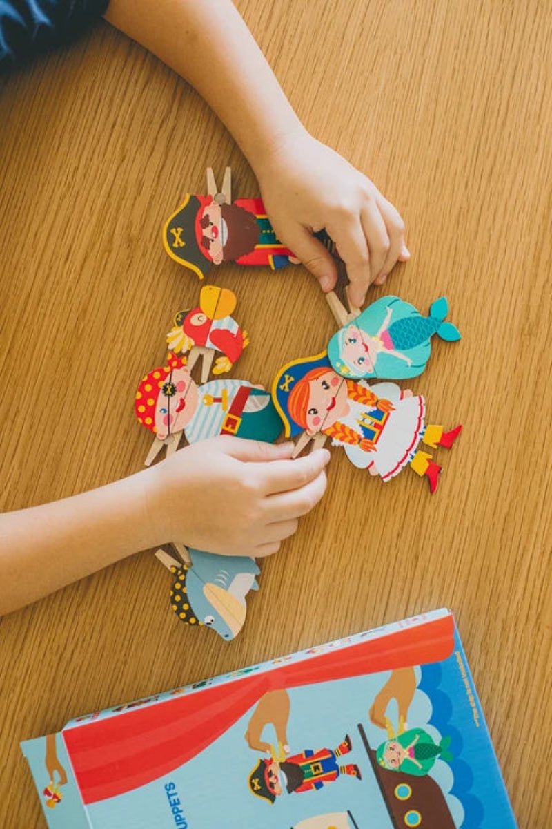 Clothespin Puppets Pirates - Twirls + Twigs