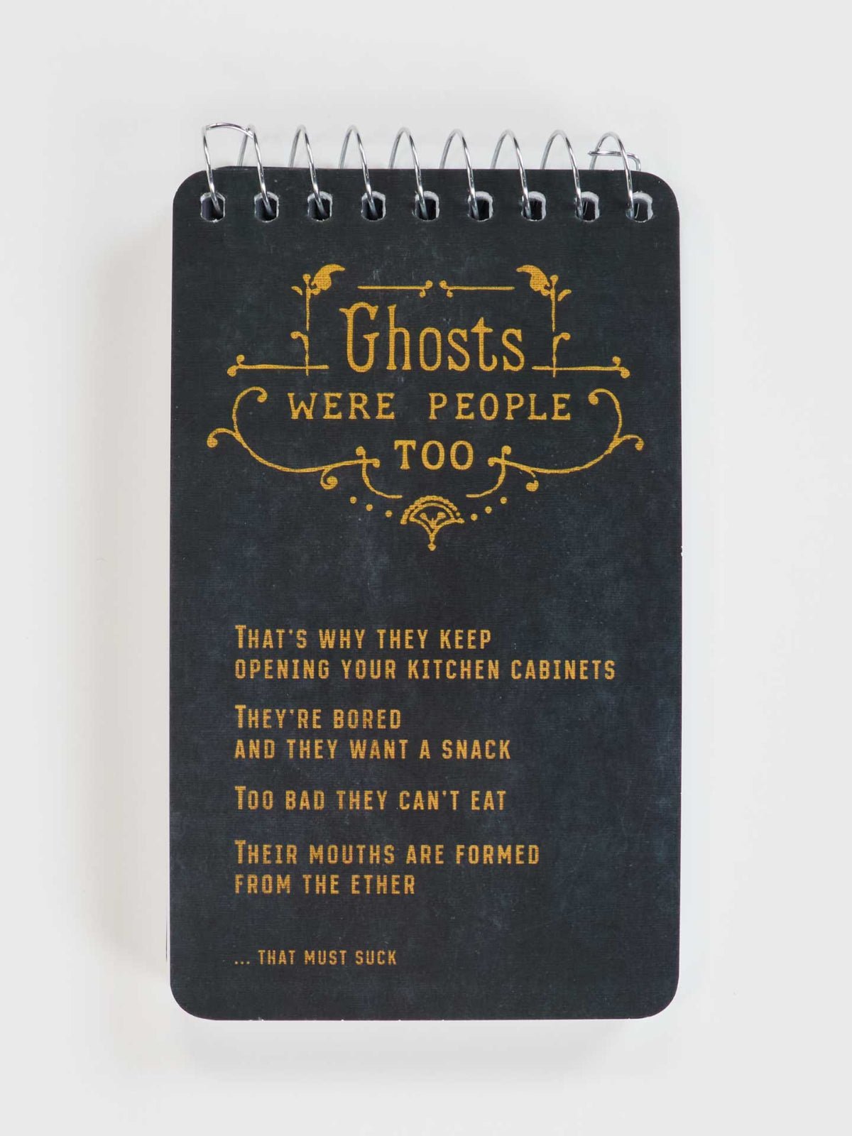 Ghosts Were People Too 3x5 Spiral Notebook - Twirls + Twigs