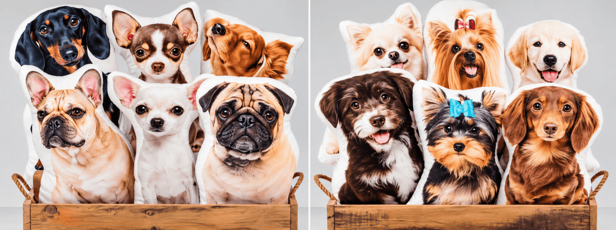 Dog-Shaped Decorative Pillow-Assorted - Twirls + Twigs