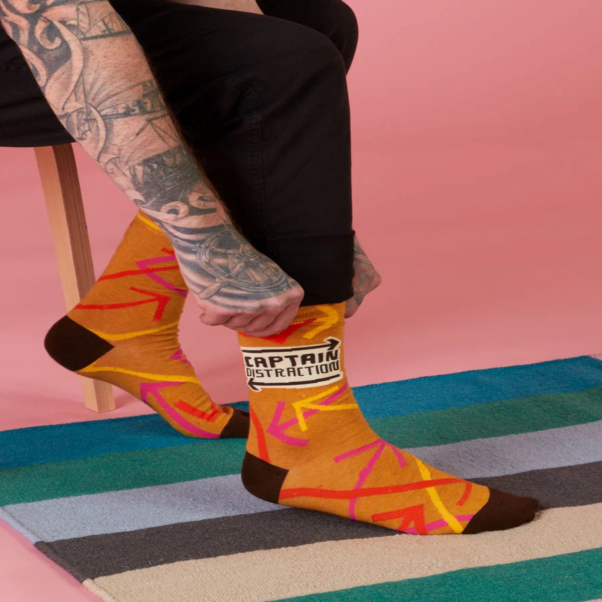 Captain Distraction Men's Socks - Twirls + Twigs