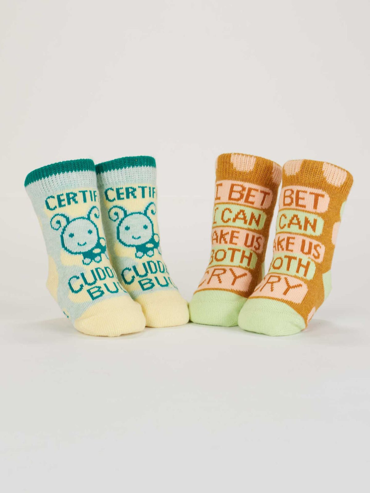 Certified Cuddle Bug | I Bet I Can Make Us Both Cry Baby Socks - Twirls + Twigs
