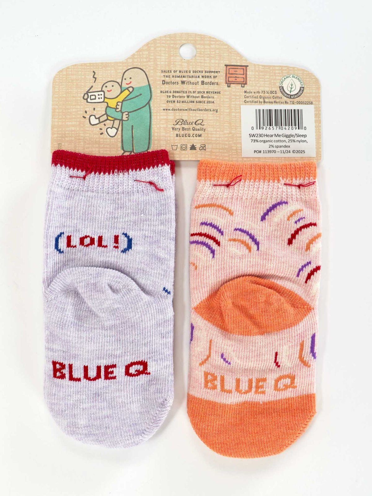 Wait 'til You Hear Me Giggle | Just Sleep When I Sleep Baby Socks - Twirls + Twigs