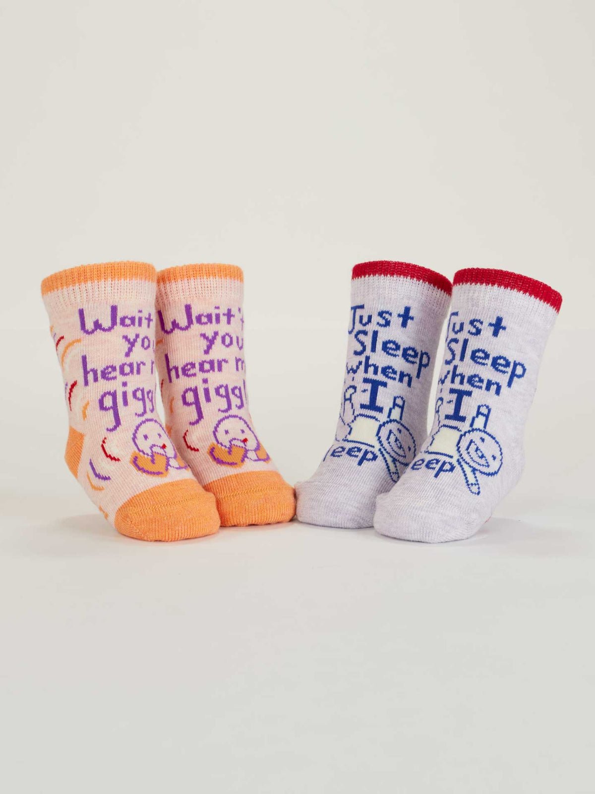 Wait 'til You Hear Me Giggle | Just Sleep When I Sleep Baby Socks - Twirls + Twigs