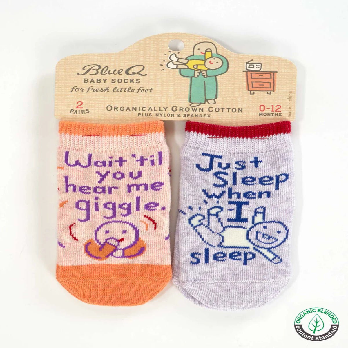 Hear Me Giggle/Sleep Baby Socks - Twirls + Twigs