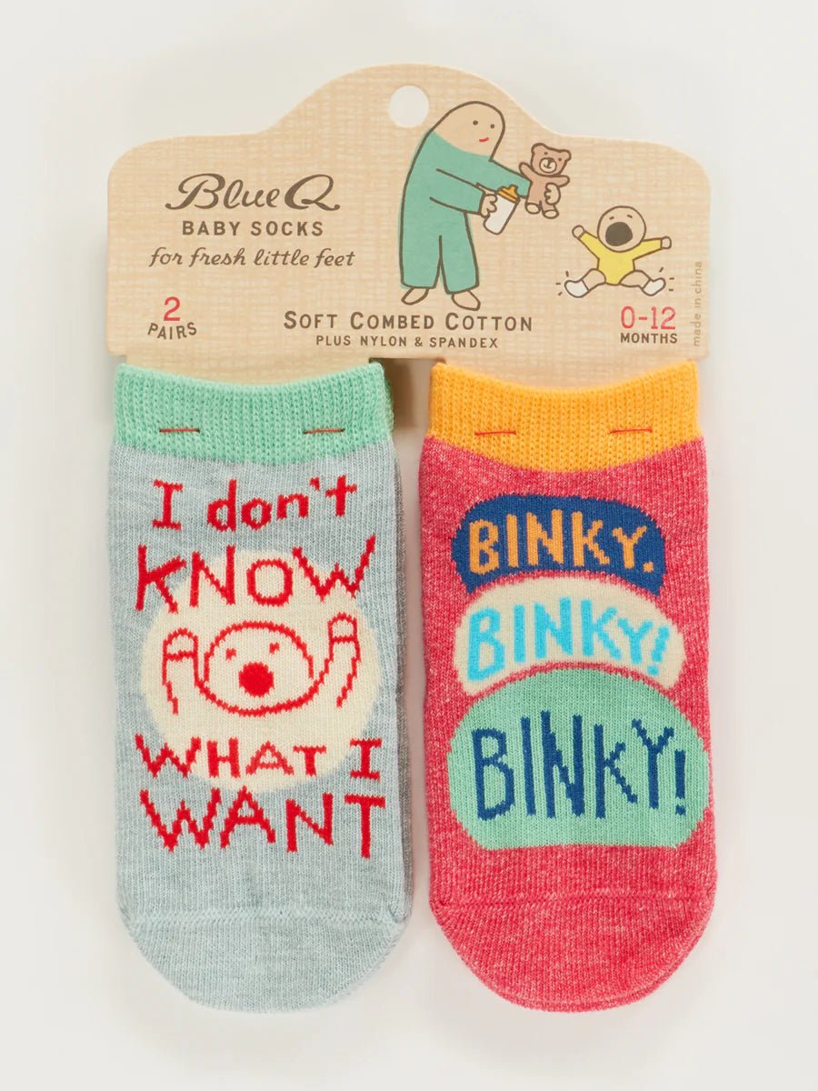 I Don't Know What I Want/ Binky! Binky! Binky! Baby Socks - Twirls + Twigs