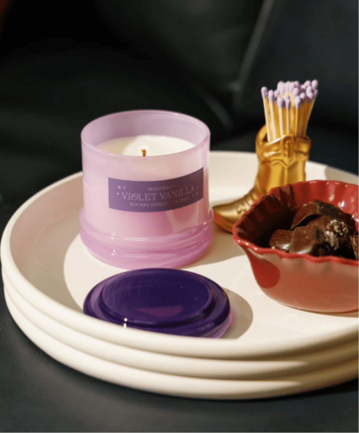 Violet Vanilla - Stack 7 oz Candle - Twirls + Twigs