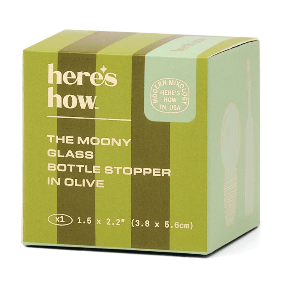 The Moony Glass Bottle Stopper - Twirls + Twigs