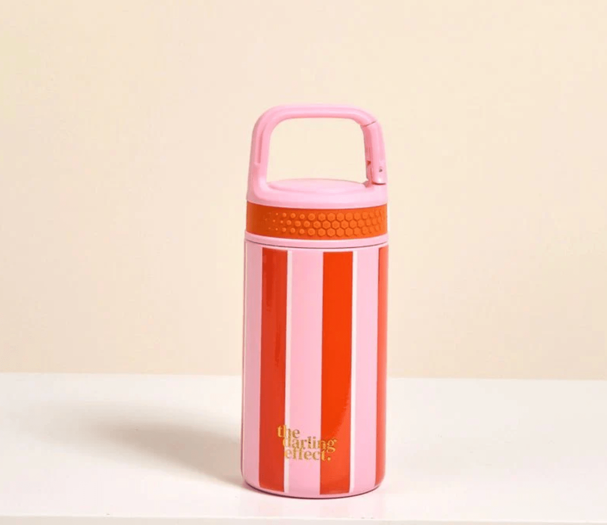 6 oz Lil' Bitty Bottle–Sicily Stripes orange - Twirls + Twigs