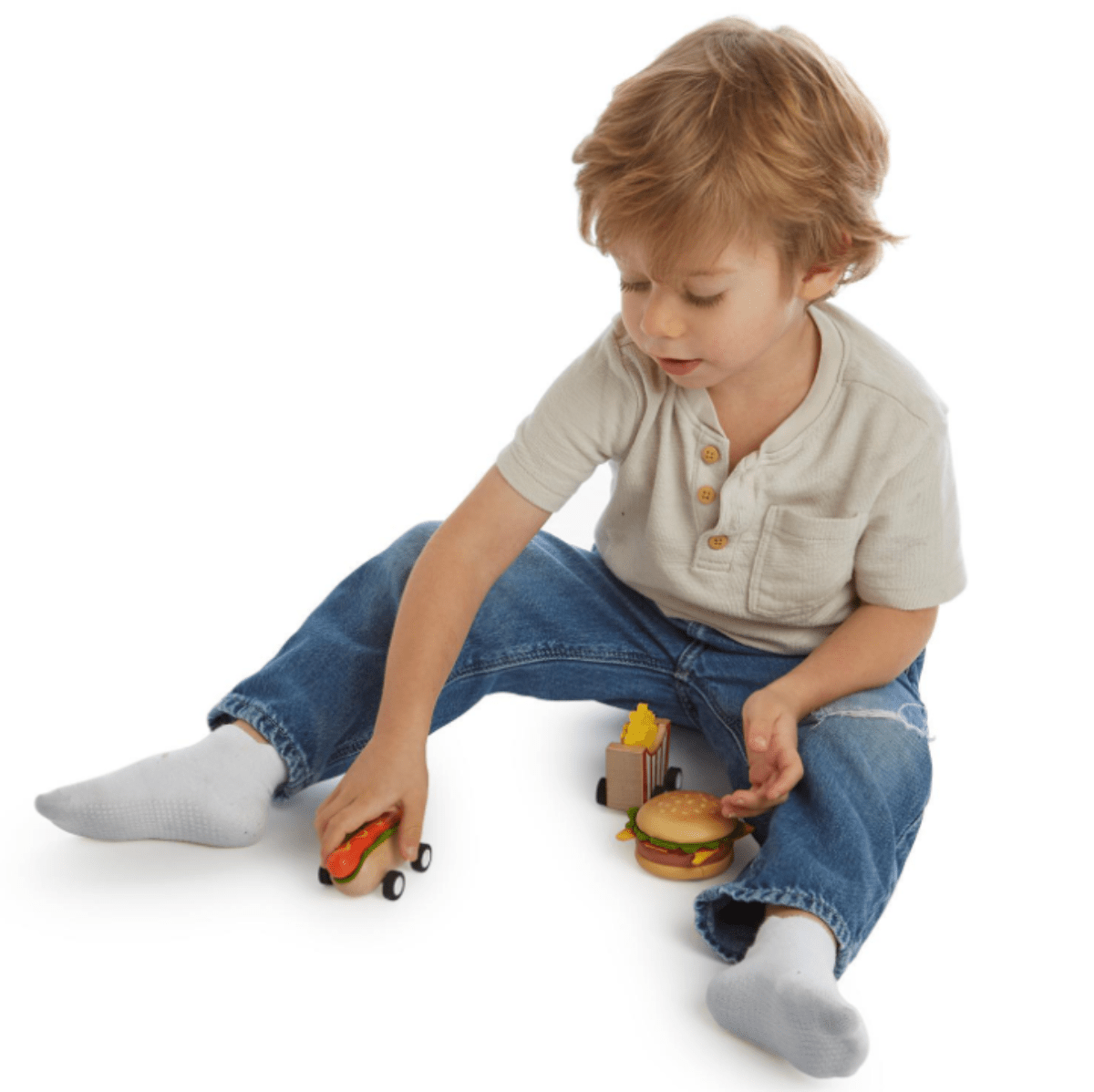 Wooden Pullback Food Toys - Twirls + Twigs