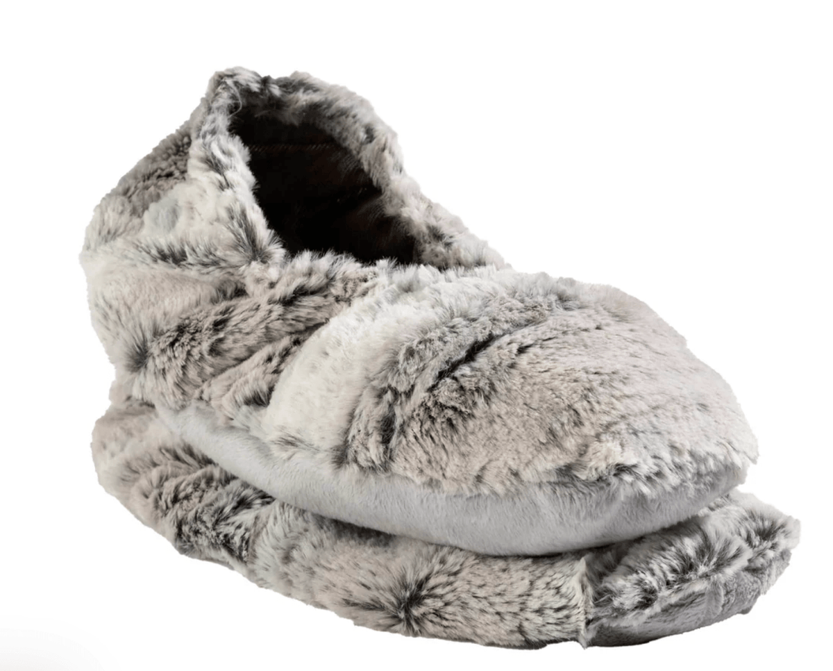 Silver Fox Faux Fur Spa Footies - Twirls + Twigs