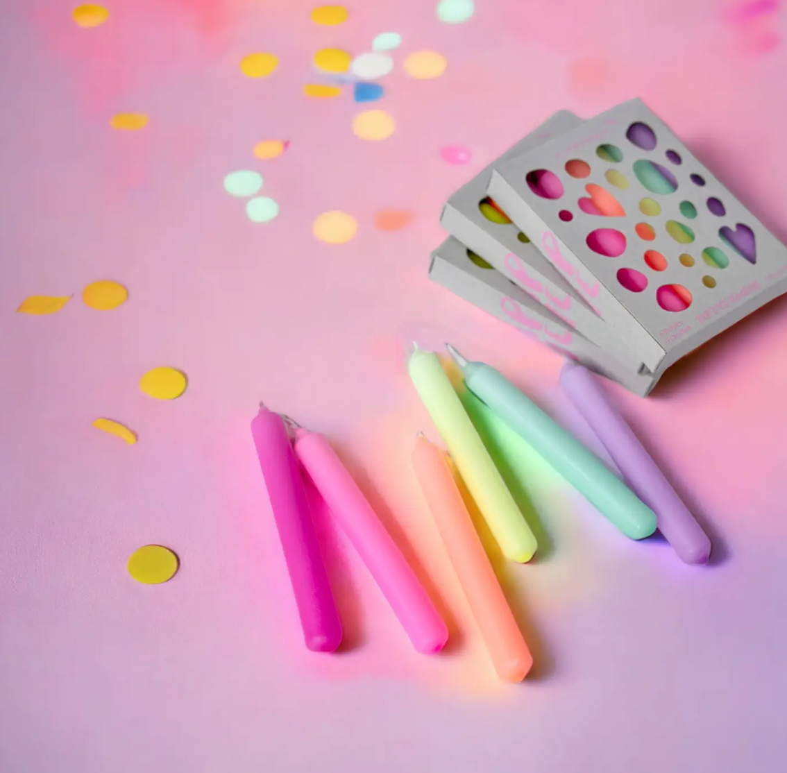 6 Confetti Color Bouquet Candle - Twirls + Twigs