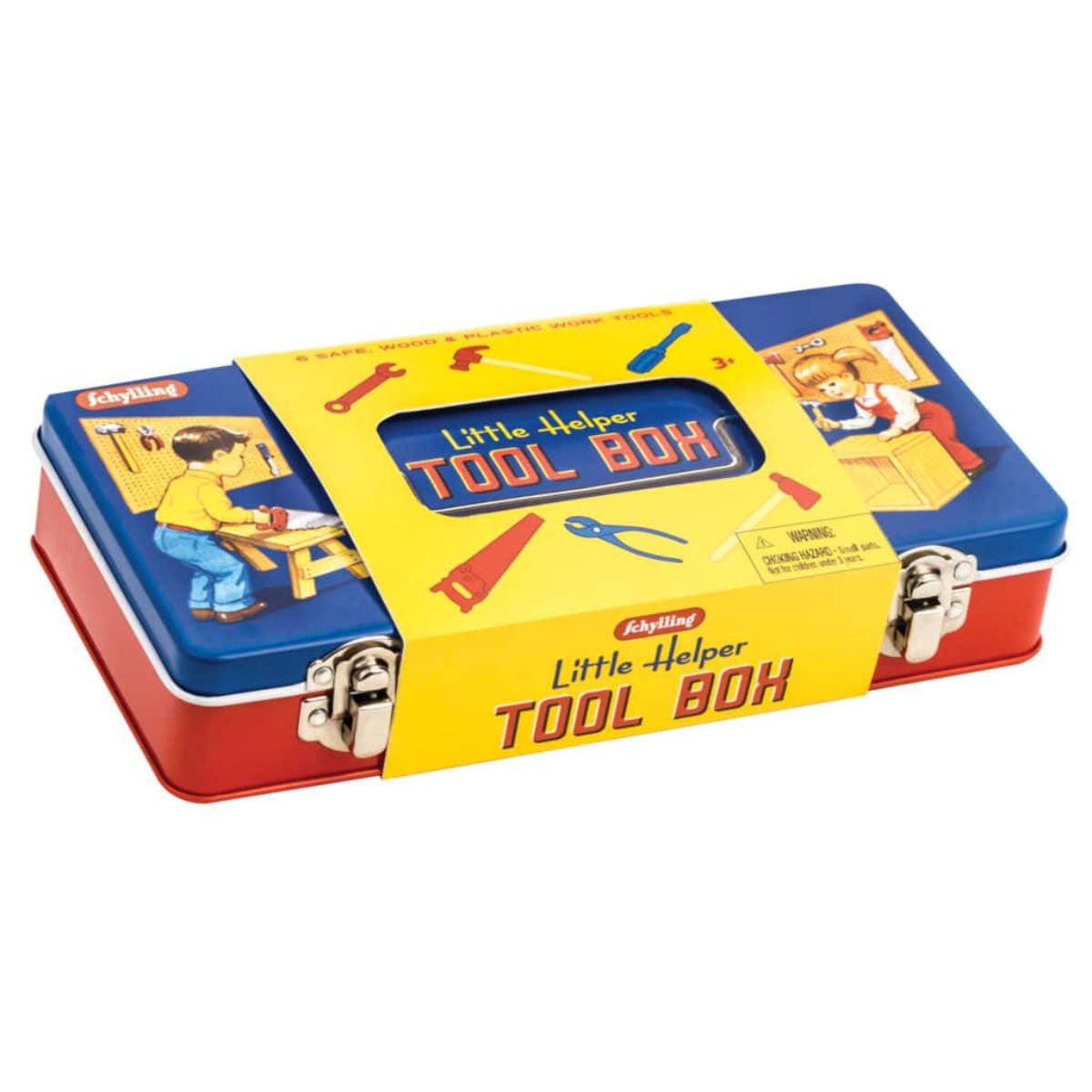 Tin Tool Box with Tools - Twirls + Twigs