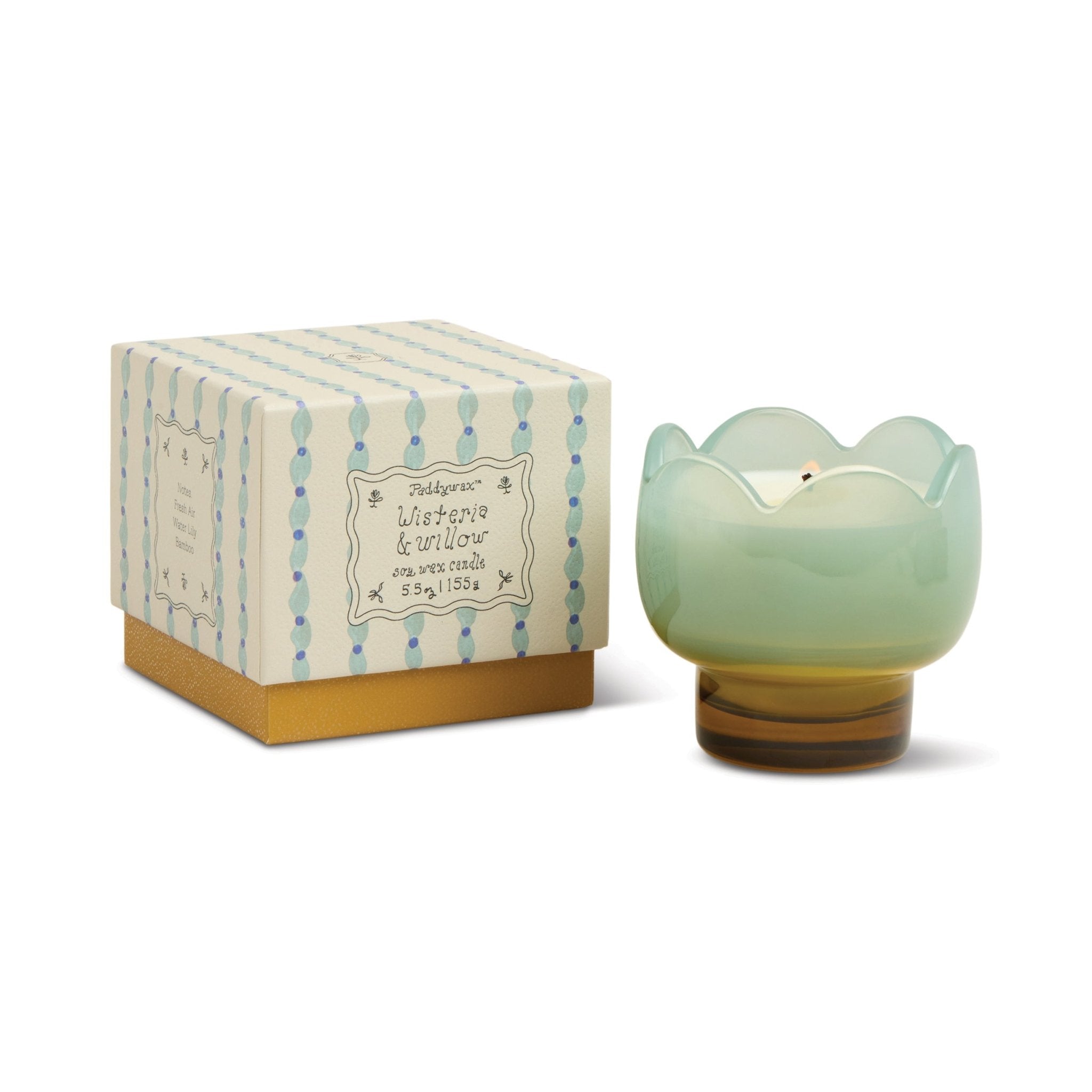 Wisteria & Willow Tulip Glass Candle - Twirls + Twigs