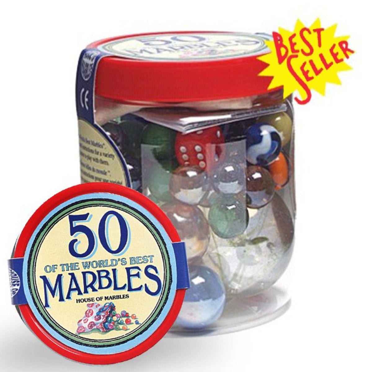 Tub of 50 Marbles - Twirls + Twigs