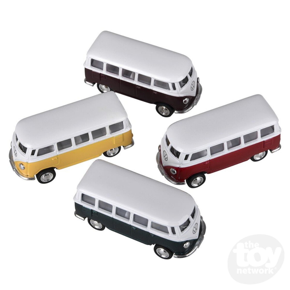 2.5" DIECAST PULL BACK 1962 VW CLASSIC BUS - Twirls + Twigs