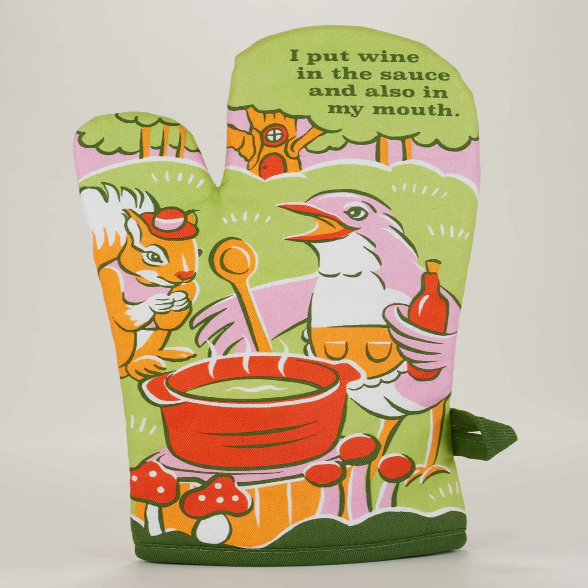 Wine In My Mouth Oven Mitt - Twirls + Twigs