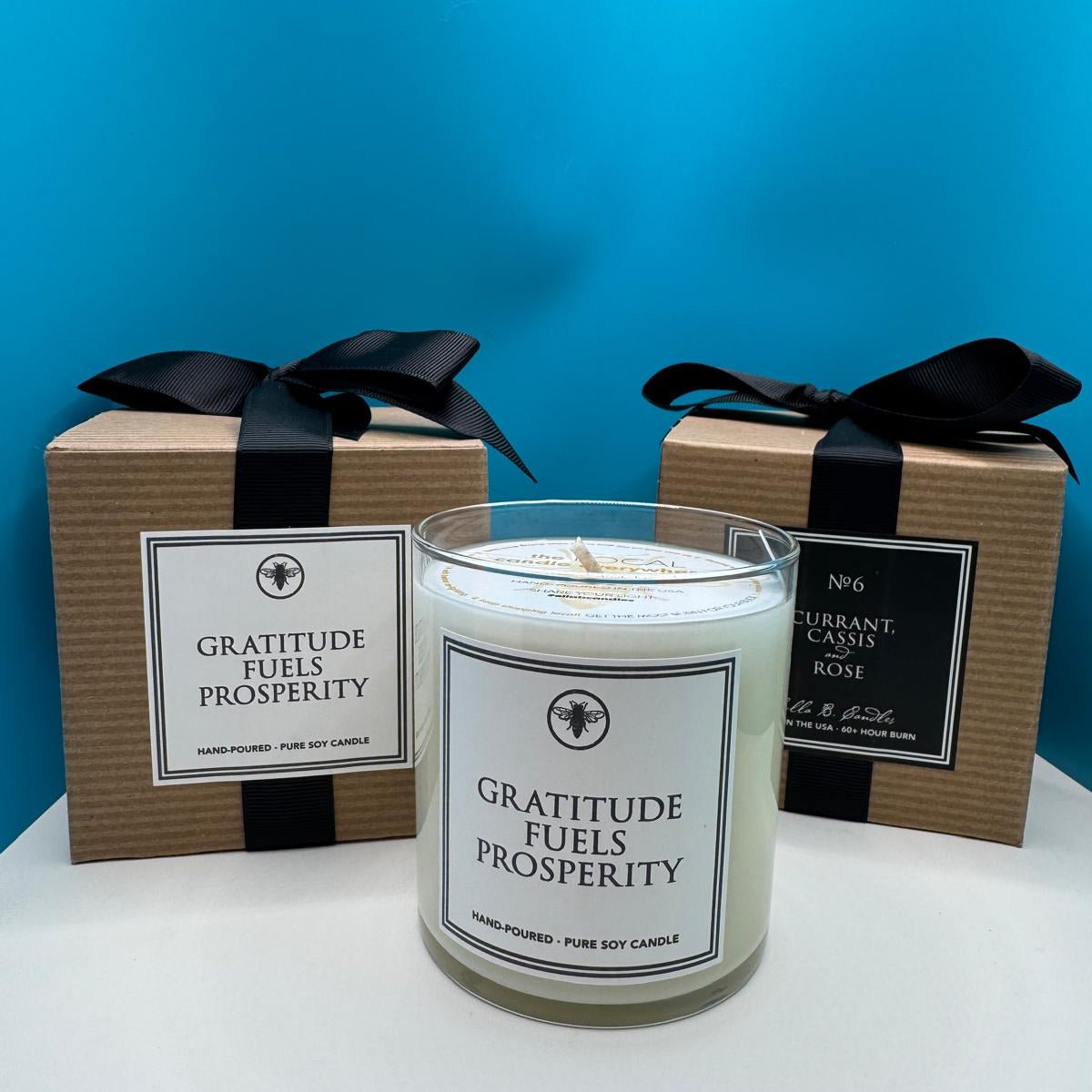Gratitude Fuels Prosperity Candle - Twirls + Twigs