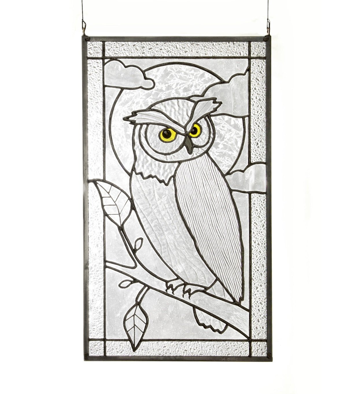 Canyon Night Owl - Handmade Stained Glass Window Art - Twirls + Twigs