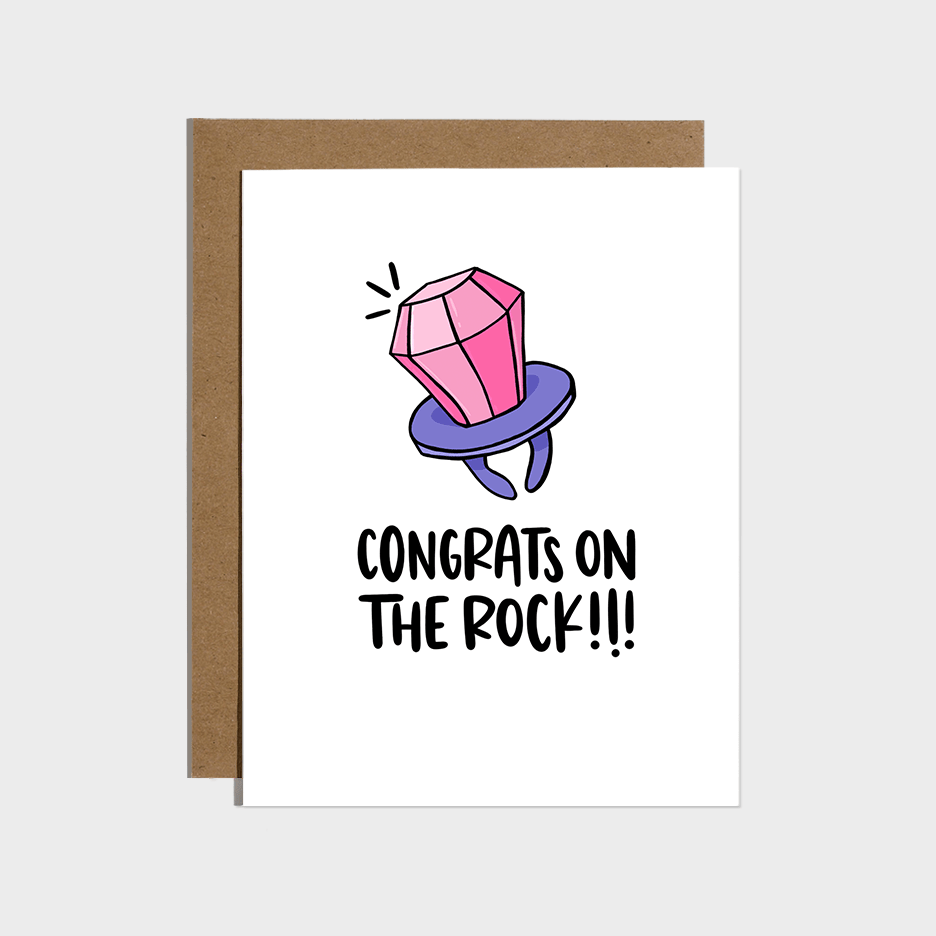 Candy Ring Lollipop Engagement Card - Twirls + Twigs