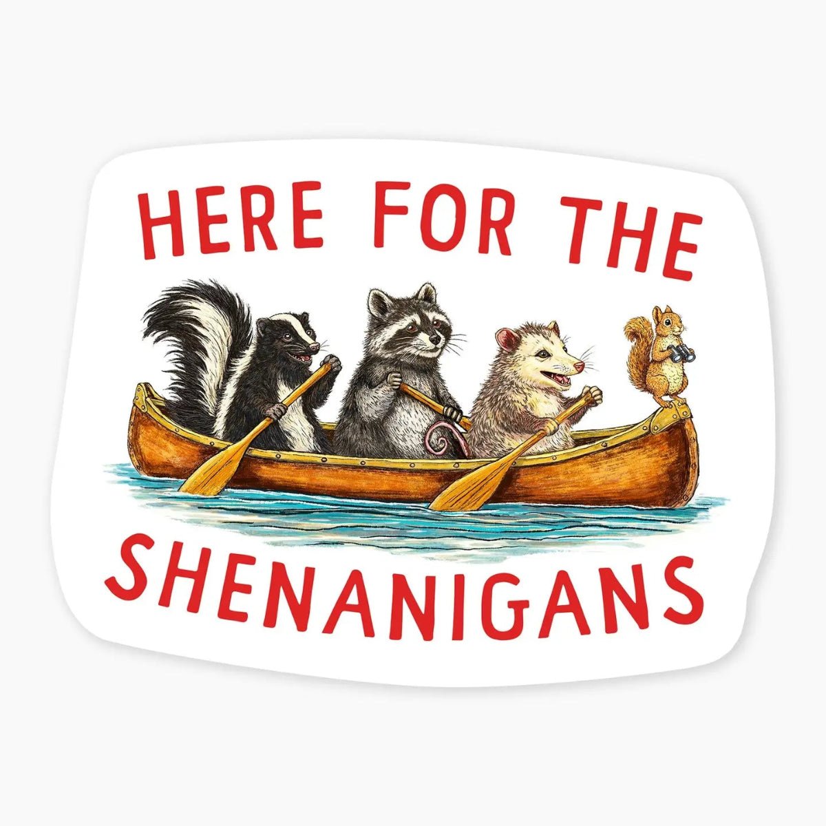 Shenanigans - 3" Art Sticker - Twirls + Twigs