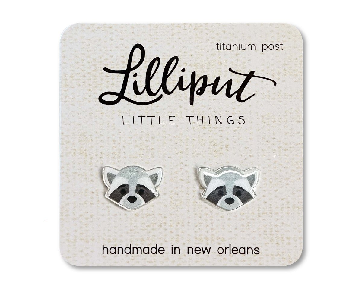 Raccoon Earrings - Twirls + Twigs