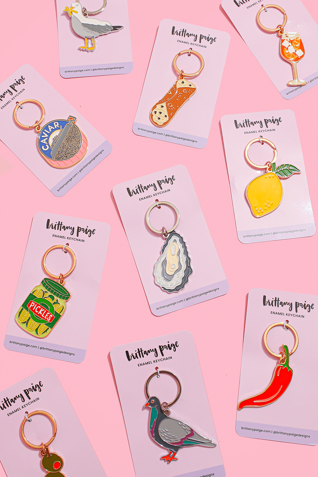 Pickle Jar Enamel Keychain Bag Charm - Twirls + Twigs