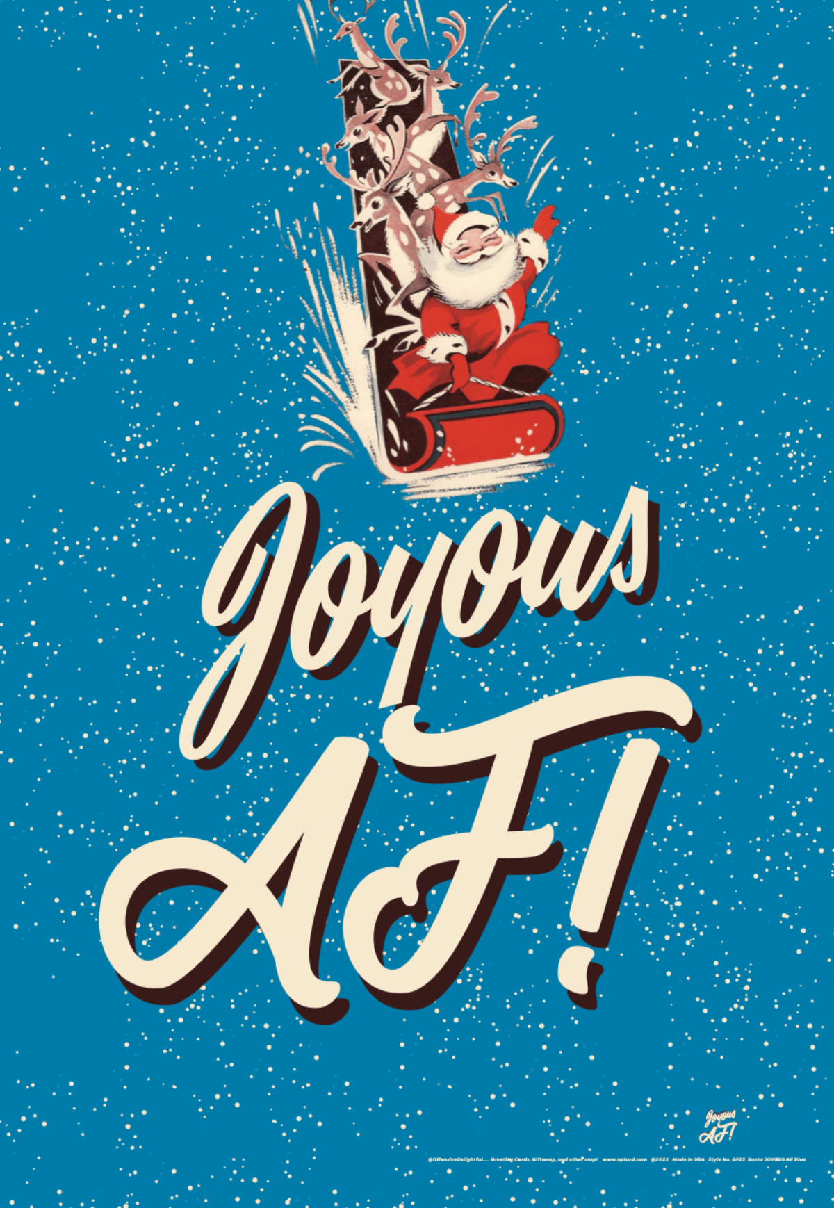 JOYOUS AF SANTA Giftwrap - 2 Rolls - Twirls + Twigs