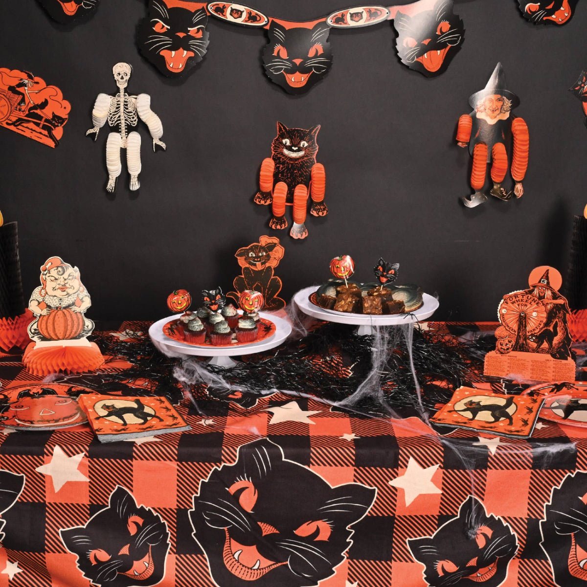 Vintage Halloween Tissue Dancers 14"- set of 3 - Twirls + Twigs
