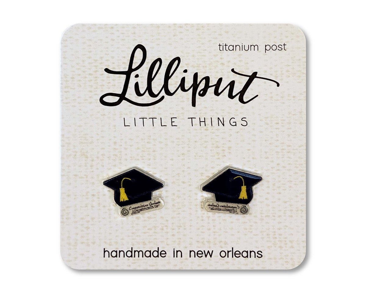 Graduation Cap Earrings - Twirls + Twigs