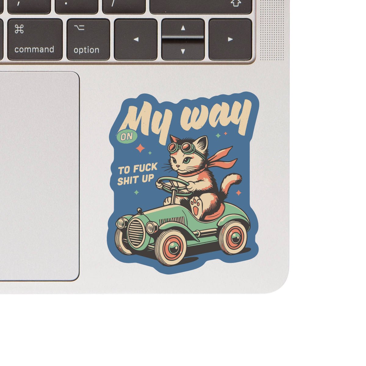 Swear Kitty Cat Funny Feline Vinyl Sticker - Twirls + Twigs