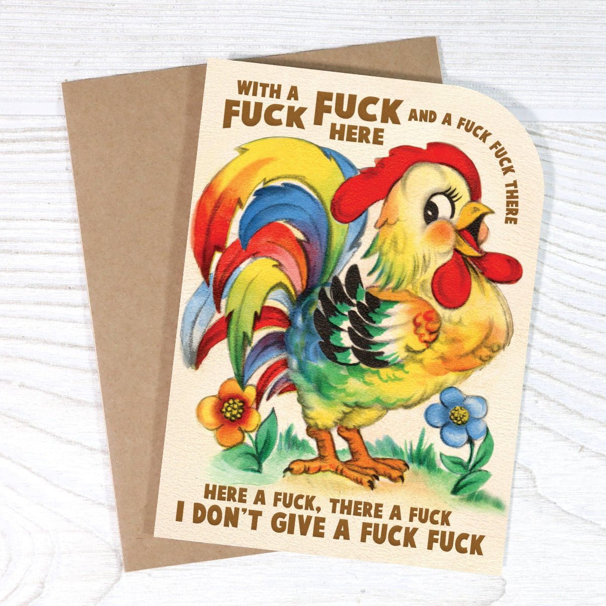 With a Fuck Fuck Here - Old MacDonald Greeting Card - Twirls + Twigs