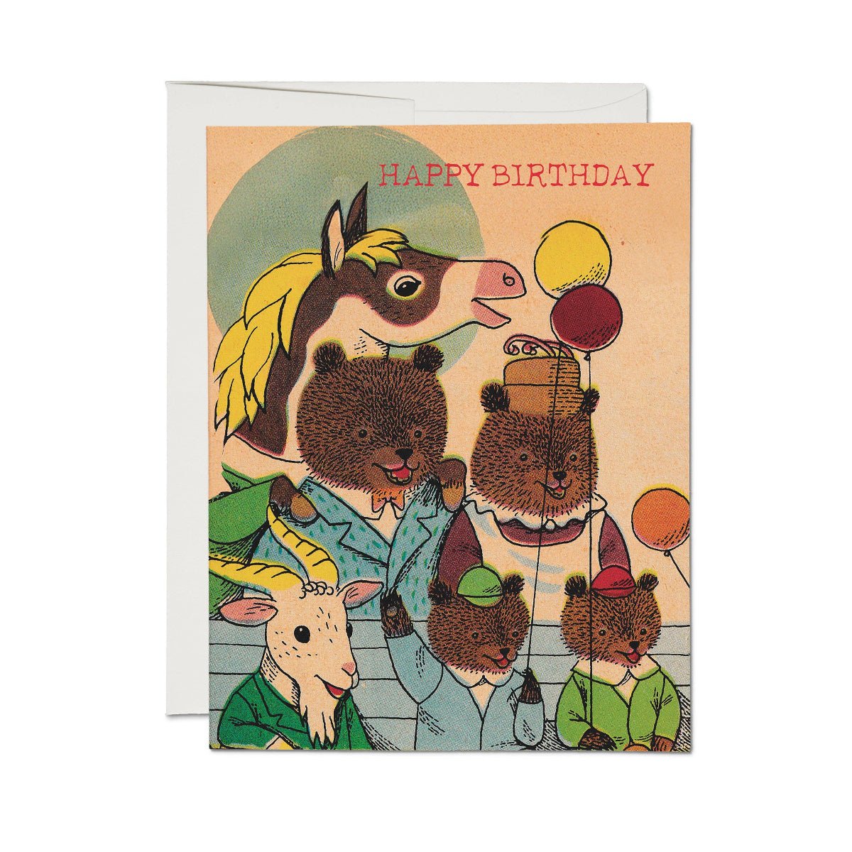 Richard Scarry Birthday Gang Greeting Card: Single - Twirls + Twigs