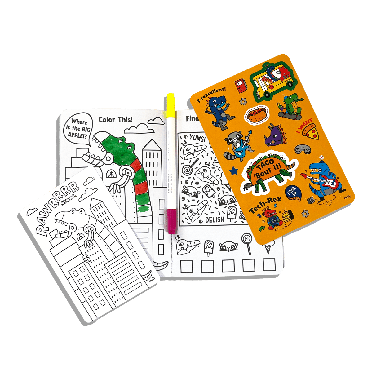 Let's Go!: Activity & Coloring Kit - Robo Dinos - Twirls + Twigs