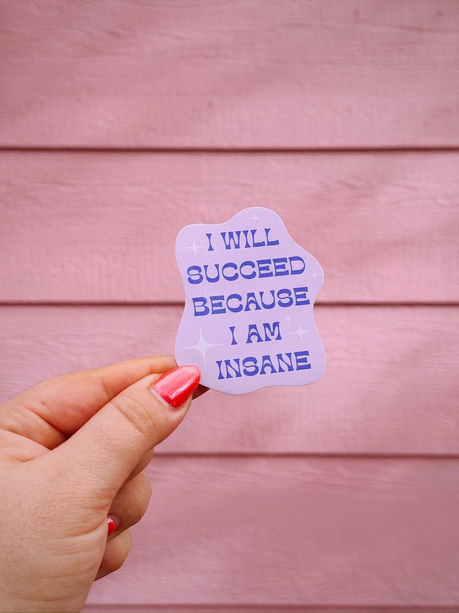 I Will Succeed Sticker: Purple - Twirls + Twigs