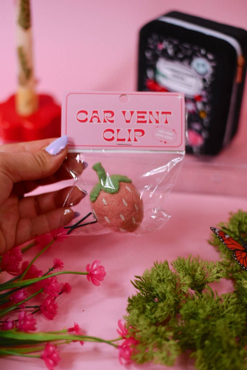 Strawberry Car Vent Clip: Red - Twirls + Twigs
