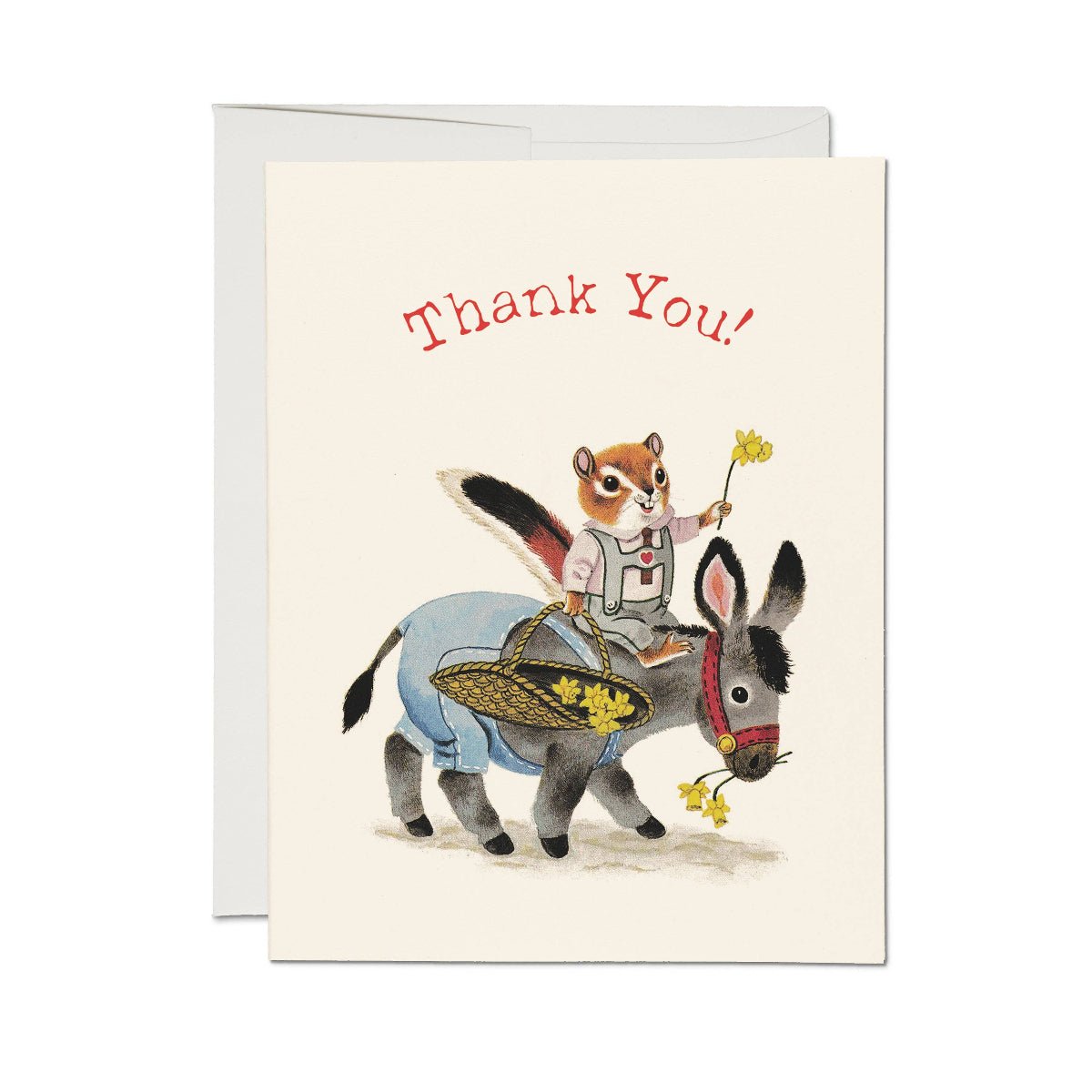 Richard Scarry Chipmunk and Donkey Greeting Card: Single - Twirls + Twigs