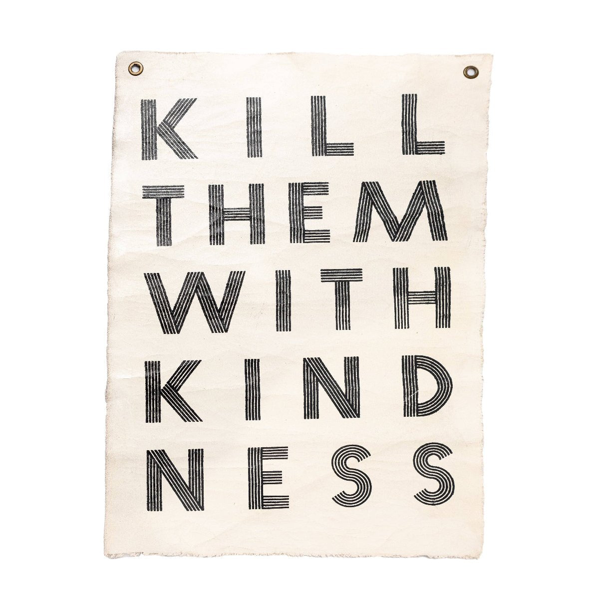 Kill Them With Kindness Hand Painted Wall Hanging - 25"x37" - Twirls + Twigs