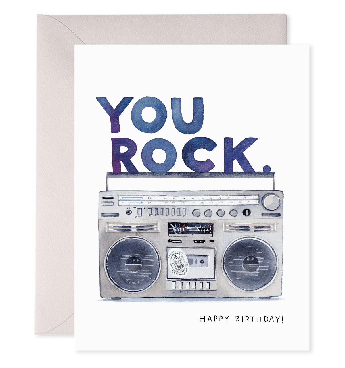 Boom Box Birthday Greeting Card - Twirls + Twigs