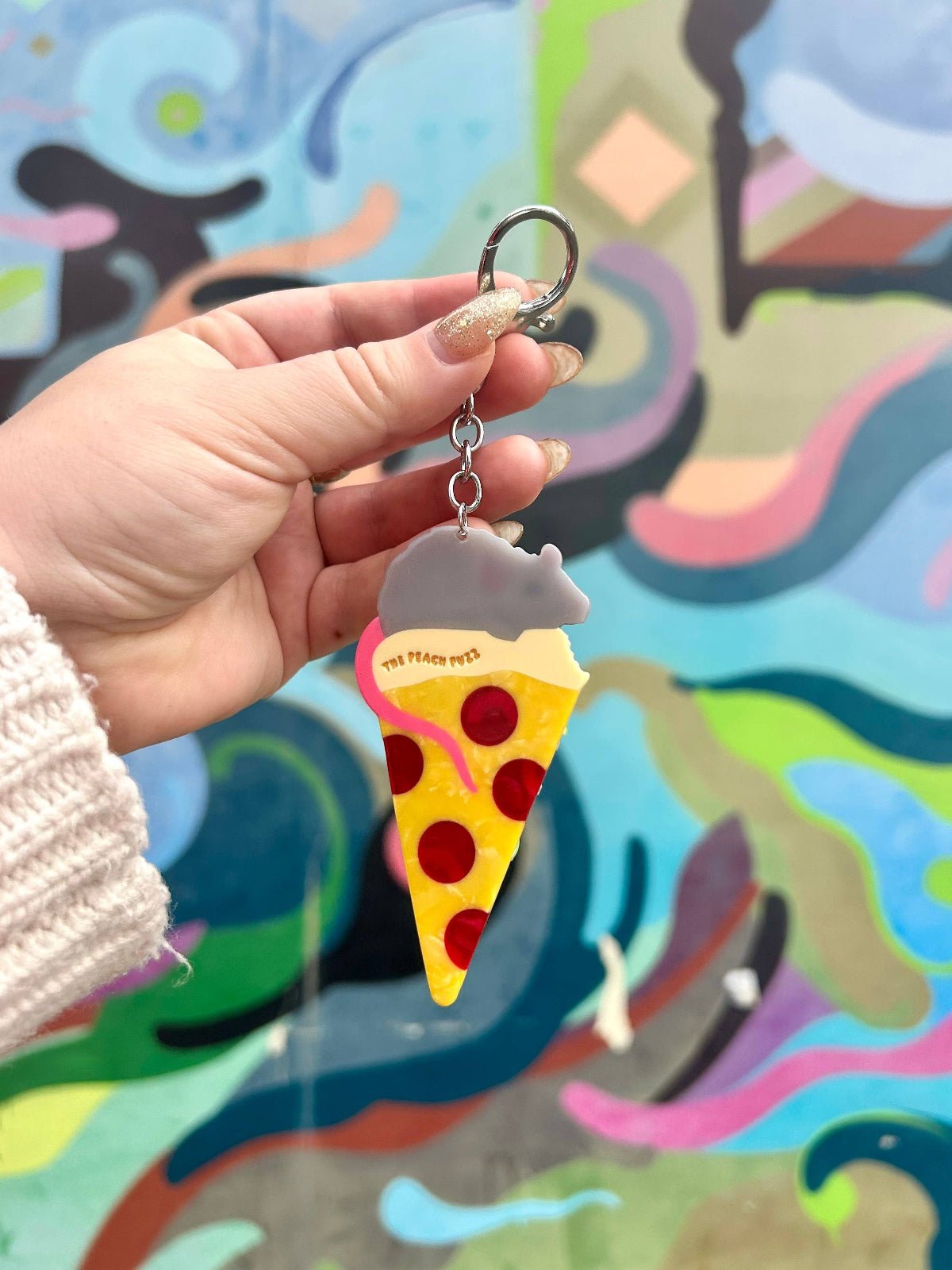 Pizza Rat Keychain - Twirls + Twigs