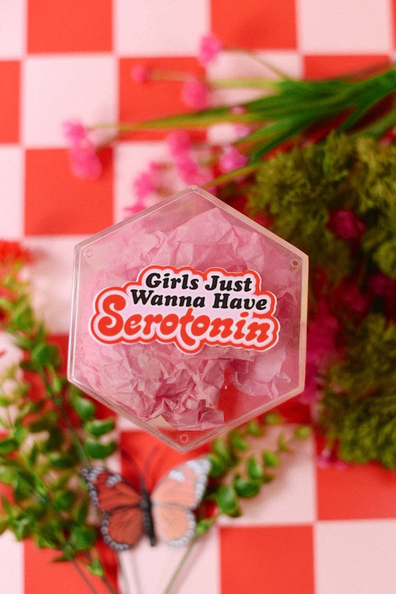 Girls Just Wanna Have Serotonin Vinyl Sticker - Twirls + Twigs