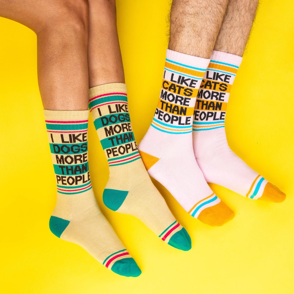I Like Cats More Than People Gym Crew Socks - Twirls + Twigs