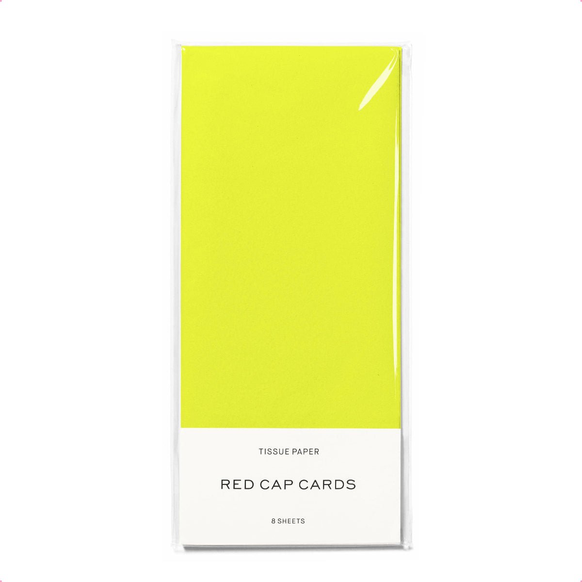 Neon Yellow Tissue Paper: 8 Sheets - Twirls + Twigs