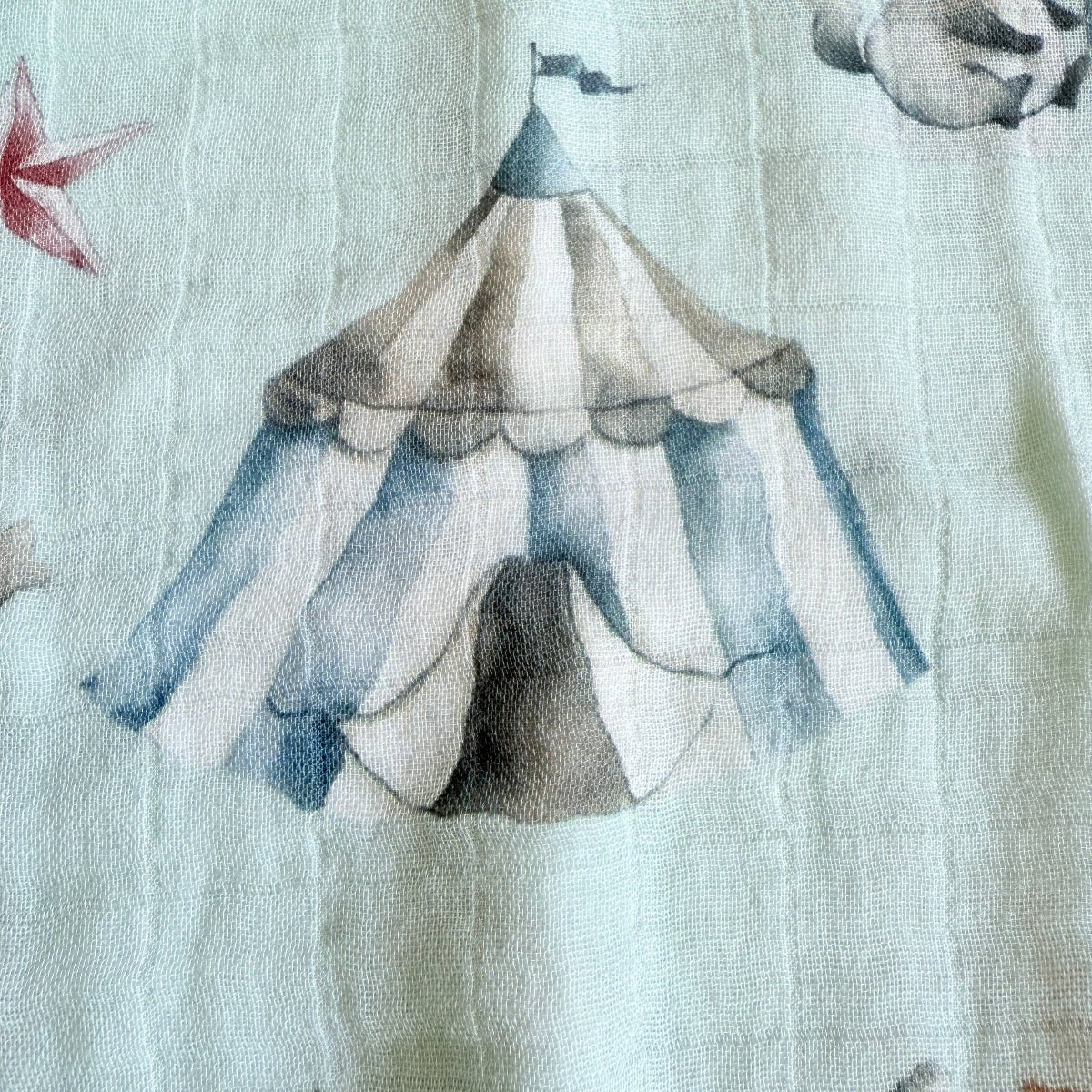 Bamboo Muslin Swaddle Blanket (Circus) - Twirls + Twigs