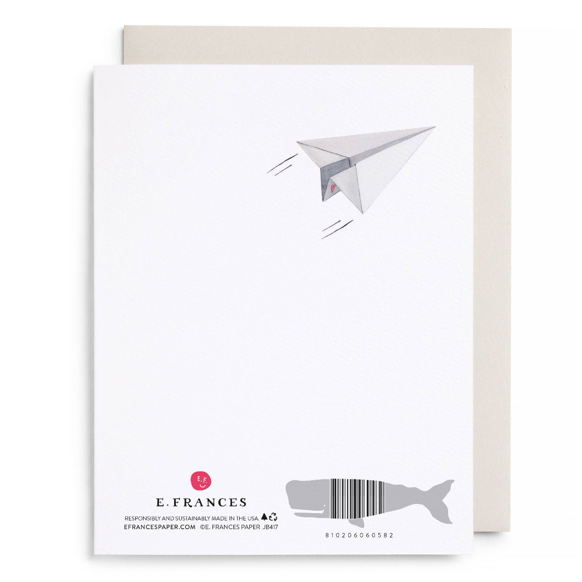 Paper Airplane Love and Friendship Greeting Card - Twirls + Twigs