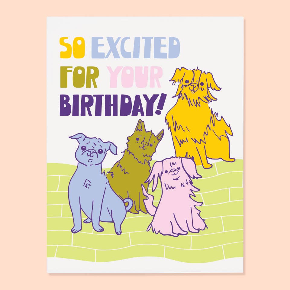 Excited Birthday Card - Twirls + Twigs
